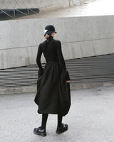 Button Down Split Half-body Skirt