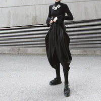 Button Down Split Half-body Skirt