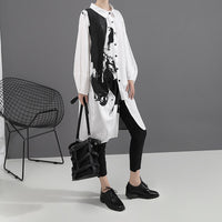 Black White Oversize Dress