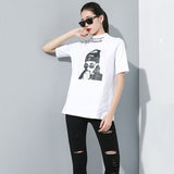 Turtleneck Loose Fit Graphic Tee