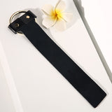 Round Buckle Pu Leather Metal Decorative Bracelet