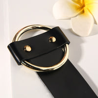Round Buckle Pu Leather Metal Decorative Bracelet