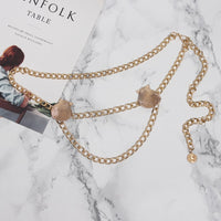 Metal Chain Shell Long Belt