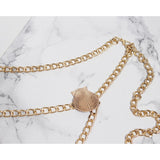 Metal Chain Shell Long Belt