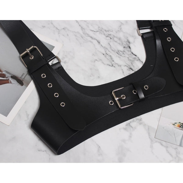 Pu Leather Button Brief Belt