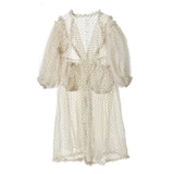 Polka-Dot Mesh Trench