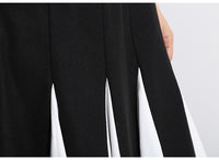 Gray Split Joint Woolen Half-body Skirt