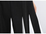 Gray Split Joint Woolen Half-body Skirt