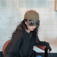 Round Dome Fishermen Hat with Built-in Sunglasses