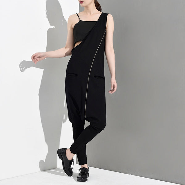 One Shulder Loose Long Pants Jumpsuit