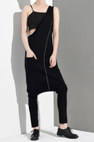 One Shulder Loose Long Pants Jumpsuit
