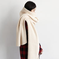 Turtleneck Pullover Sweater As Scarf Collar