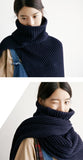 Turtleneck Pullover Sweater As Scarf Collar