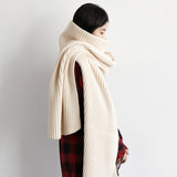 Turtleneck Pullover Sweater As Scarf Collar