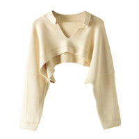Crop-top Knitted Sweater