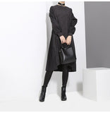 Long Sleeve Black Back Pleated Dress