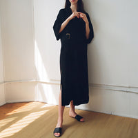 V-Neck Half Sleeve Dress