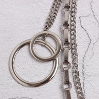 Double Metal Chain Circle Belt