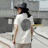 Short Sleeve Back Pattern Printed Tee