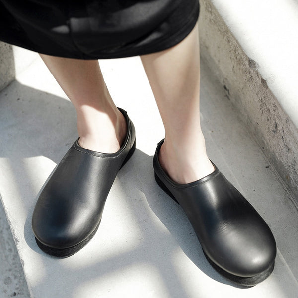 Pu Leather Round Brief Shoes