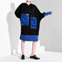 Letter Print Long Hooded Sweatshirt