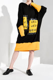 Letter Print Long Hooded Sweatshirt