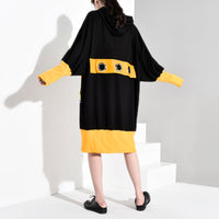 Letter Print Long Hooded Sweatshirt