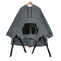 Loose Fit Asymmetrical Ribbon Oversized Sweatshirt