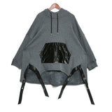 Loose Fit Asymmetrical Ribbon Oversized Sweatshirt