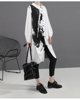 Black White Oversize Dress