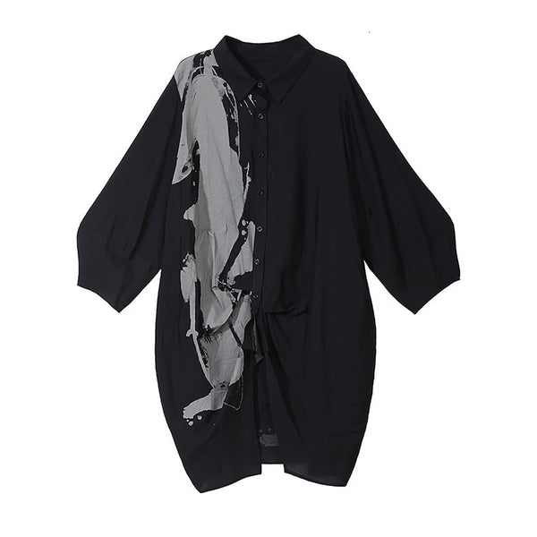 Black White Oversize Dress