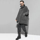 Black Denim Oversized Sweatshirt