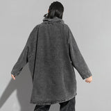 Black Denim Oversized Sweatshirt