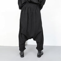 Black Button Wide Leg Trousers