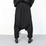 Black Button Wide Leg Trousers