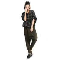 High Waist Split Joint Harem Trousers
