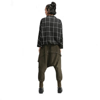 High Waist Split Joint Harem Trousers