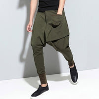 High Waist Split Joint Harem Trousers