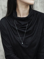 Black Irregular Turtleneck Long Gloves Sleeves Shirt