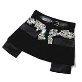 Blingbling Spliced Short Skirt