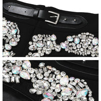 Blingbling Spliced Short Skirt