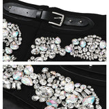 Blingbling Spliced Short Skirt