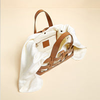 Canvas Woven Hollow Out Casual Bag