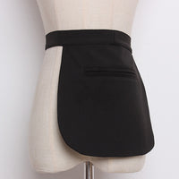 Black Color Pockets Concave Belt