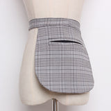 Black Color Pockets Concave Belt