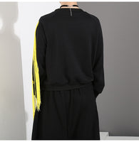 Color Block Tassel Sweatshirt