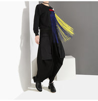 Color Block Tassel Sweatshirt