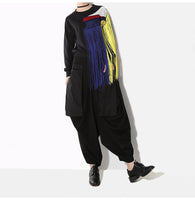 Color Block Tassel Sweatshirt