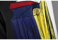 Color Block Tassel Sweatshirt
