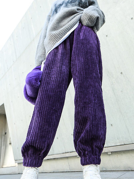 Wide Leg Corduroy Trousers